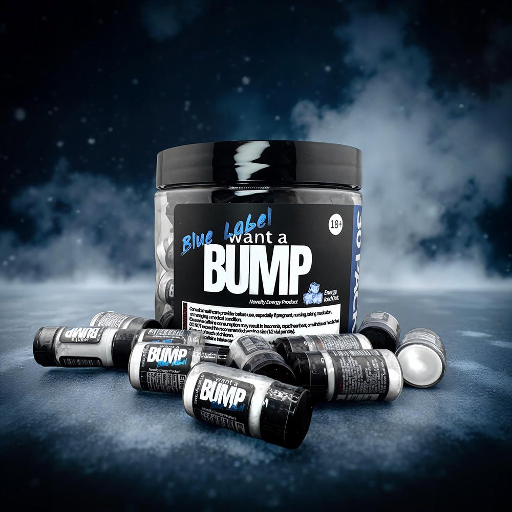 *NEW* Want A BUMP® BLUE LABEL - Energy ON ICE (500mg Caffeine + Icy Menthol) - Want A BUMP®