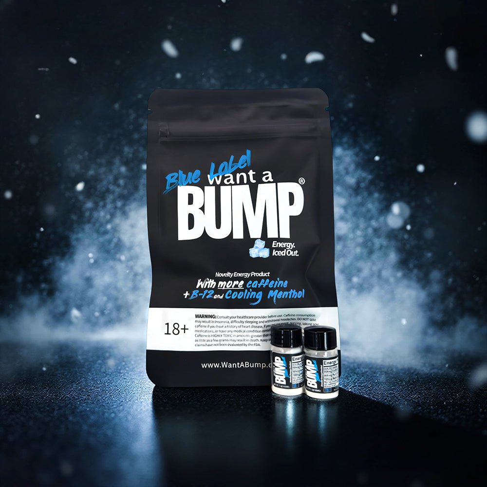 *NEW* Want A BUMP® BLUE LABEL - Energy ON ICE (500mg Caffeine + Icy Menthol) - Want A BUMP®