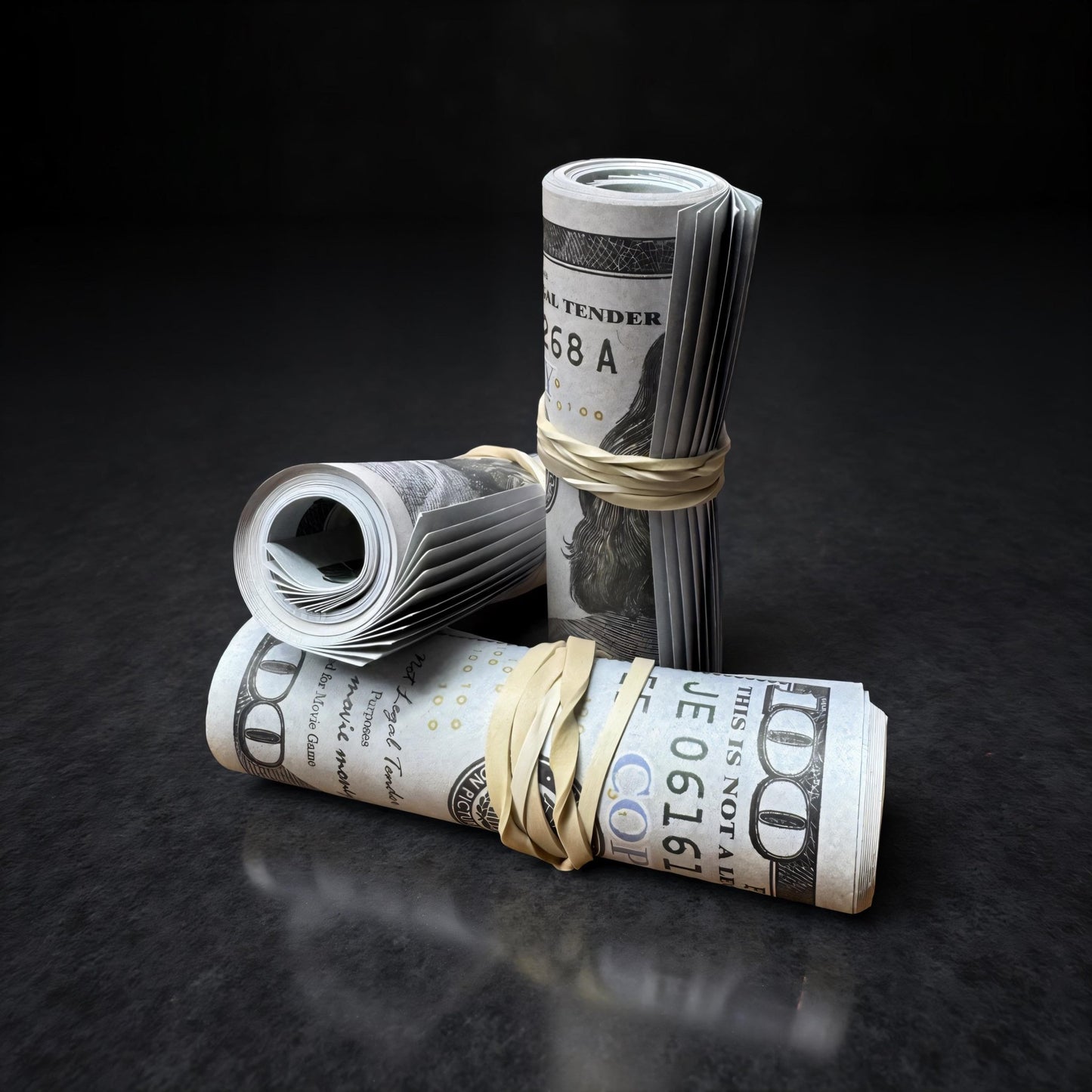 Roll of Benjies Prop Money - Want A BUMP®