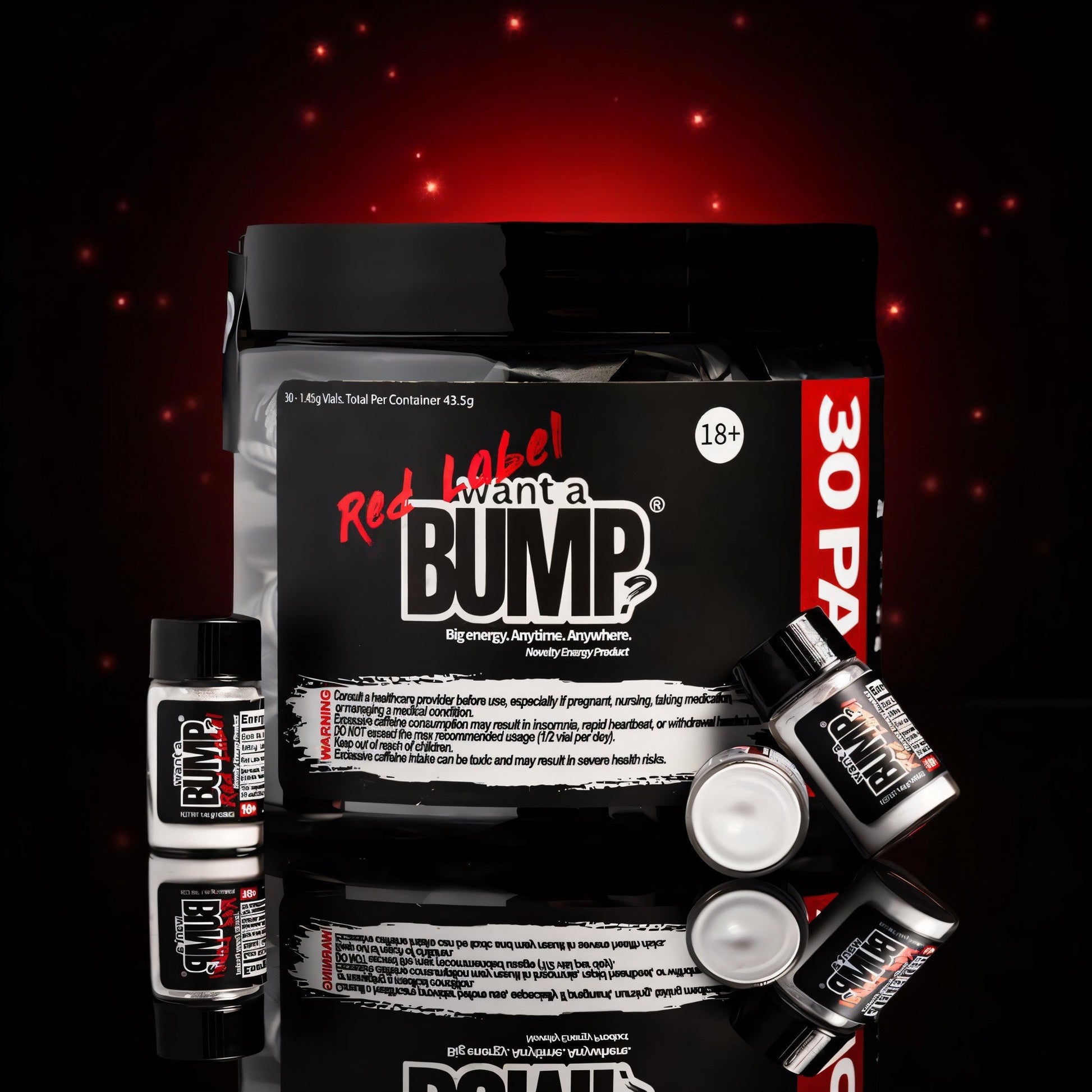 Want A BUMP® RED LABEL Upgraded Formula (650mg Caffeine + Neuromatrix Blend) - Want A BUMP®